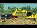 Method Power Tracked Land truck : Long Reach Excavator Dredging Canal