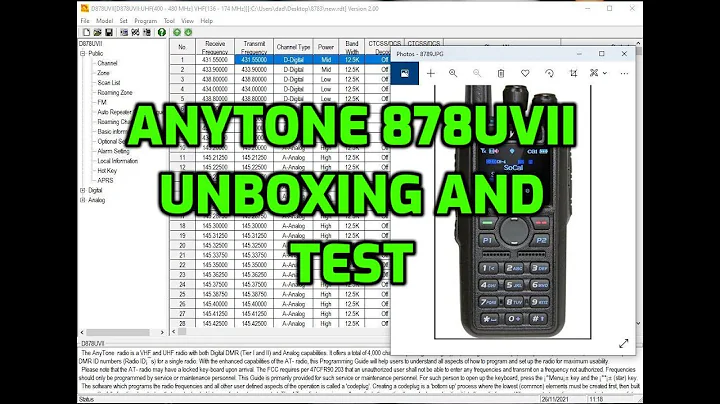 Anytone 878 UV plus unboxing - set up - let's get on our hotspot or repeater in minutes