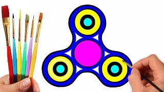 How to Draw Fidget Spinner for Kids - Fidget Spinner Coloring Pages for Children screenshot 3