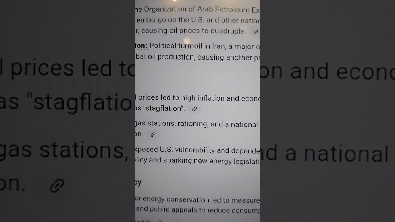 1970 Energy Crisis 73-80 For Educational Use Purposes Only 