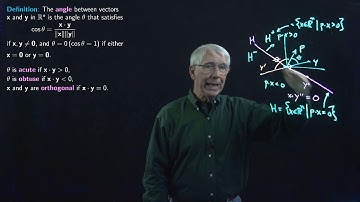 Lecture 9(B): Euclidean Space: Cauchy-Schwarz and Triangle inequalities, dot product, hyperplanes.