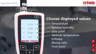 Rotronic HygroPalm - HP32 - versatile handheld instrument for humidity and temperature