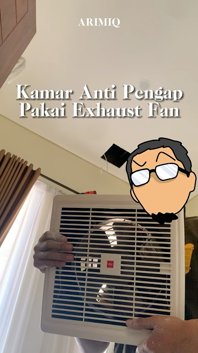 Bolongin plafond demi udara sehat. Pemakaian exhaust fan kdk 2 bulan. #exhaustfan #rumahsejuk