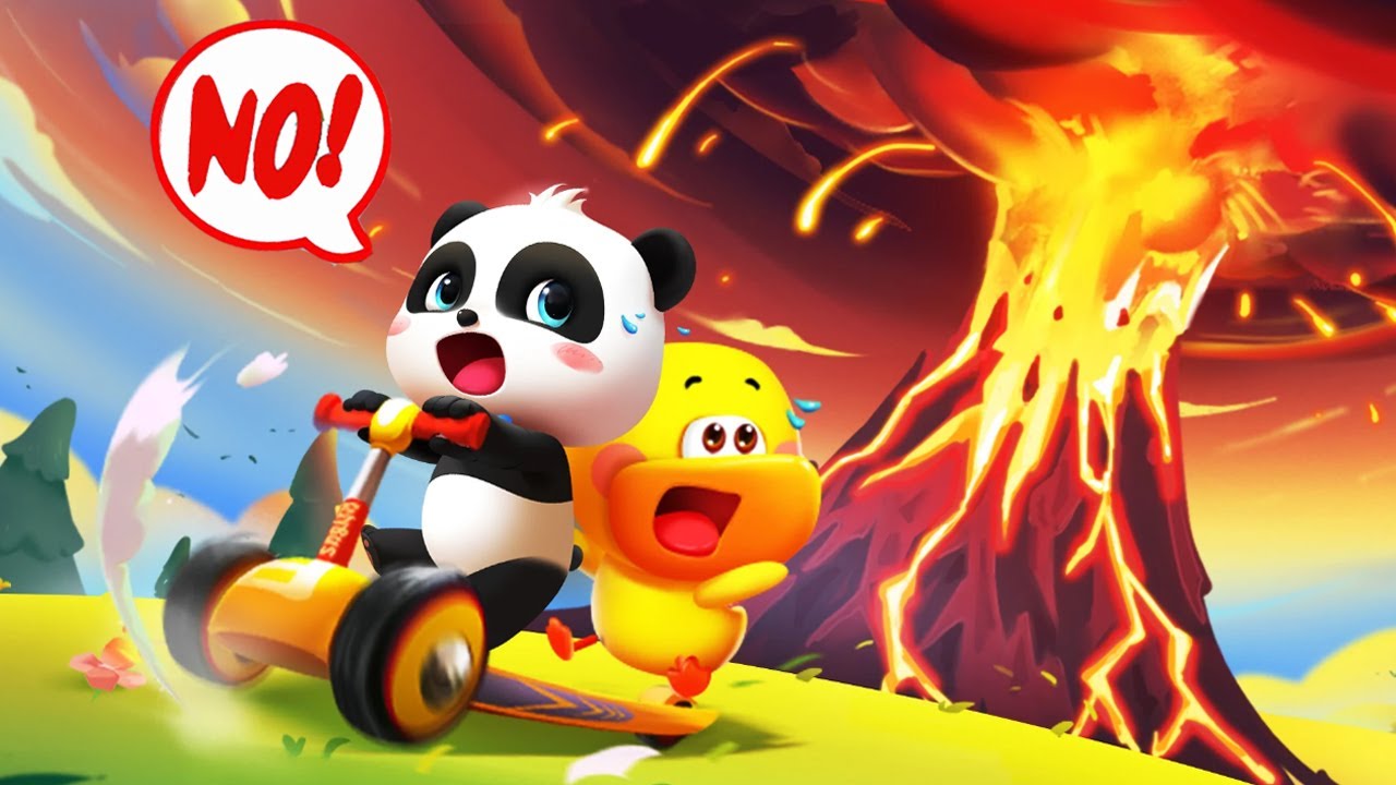 Baby Panda's Science World #6 - Join Kiki and Learn About Different Volcano Types - BabyBus Game