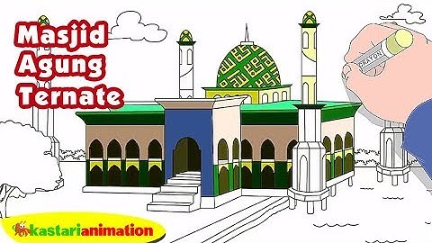 Mewarnai Masjid Agung Ternate bersama Diva | Kastari Animation Official