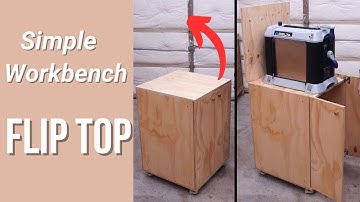 Workshop Workbench Cube-Modular & Mobile: The One-Handed Flip-Top Workbench Transformation