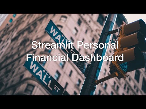 How to Create a Streamlit Financial Dashboard