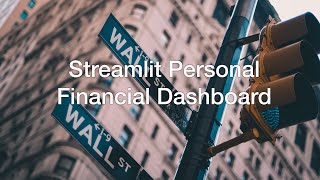 How to Create a Streamlit Financial Dashboard