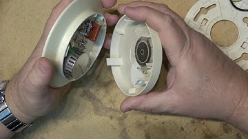 smoke detector tear down repair and test using real smoke.