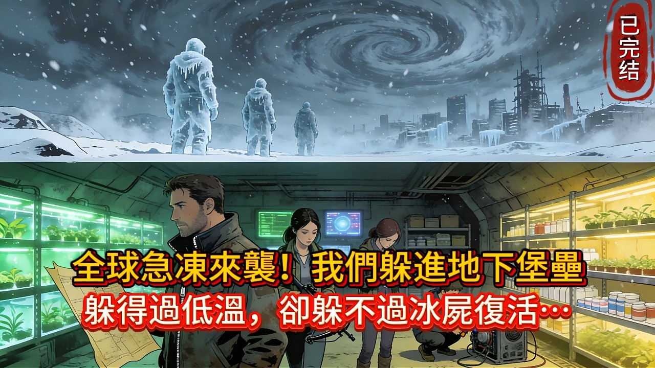 全球急凍來襲！我們躲進地下堡壘，卻發現最可怕的不是寒冷…而是門外「它們」…#novel  #comics #小说推荐  #末世  #小說   #完结文 