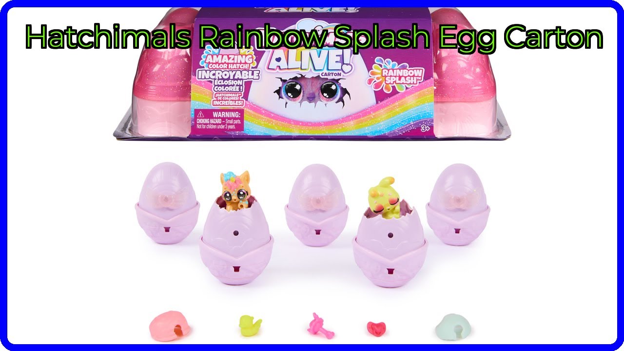 REVIEW (2025): Hatchimals Rainbow Splash Egg Carton. ESSENTIAL details.
