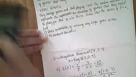 The Negative Binomial Distribution Mean & Variance
