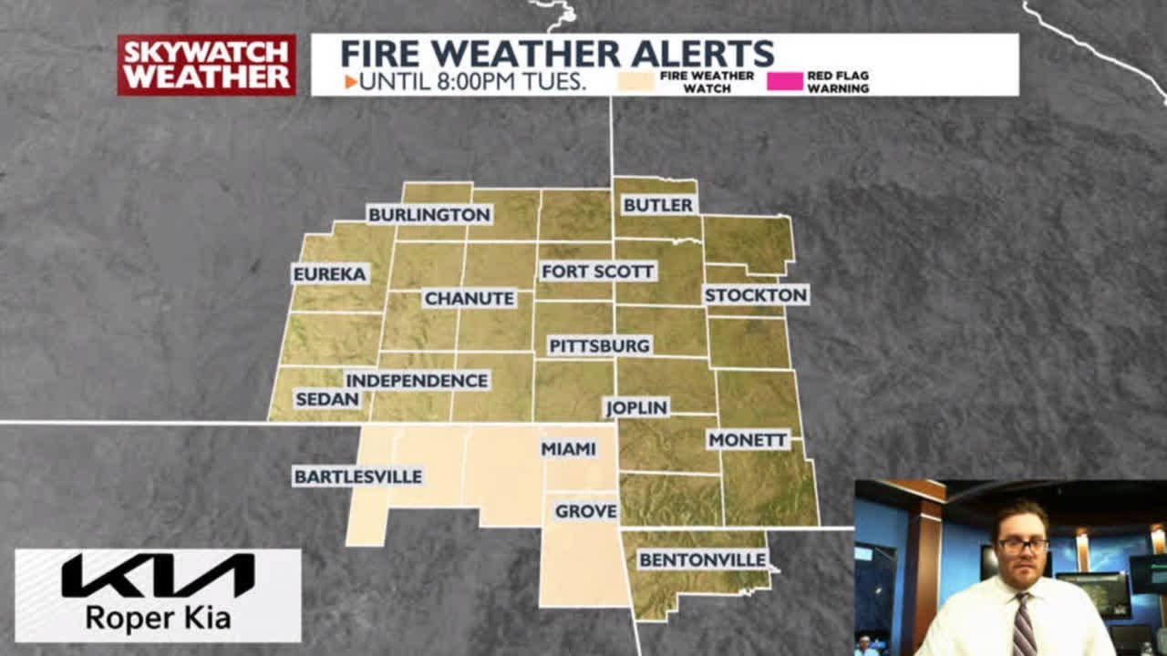 Elevated fire risk for Tuesday. - YouTube