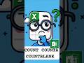 COUNT COUNTA COUNTBLANK IN EXCEL دوال العد #excelformula #excelfunctions