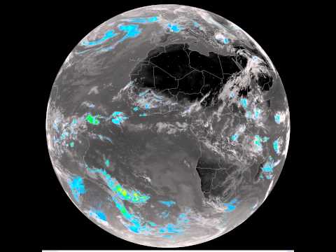 World percipation/clouds timelapse