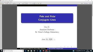 Analytic Geometry - Pole and Polar: Conjugate Lines