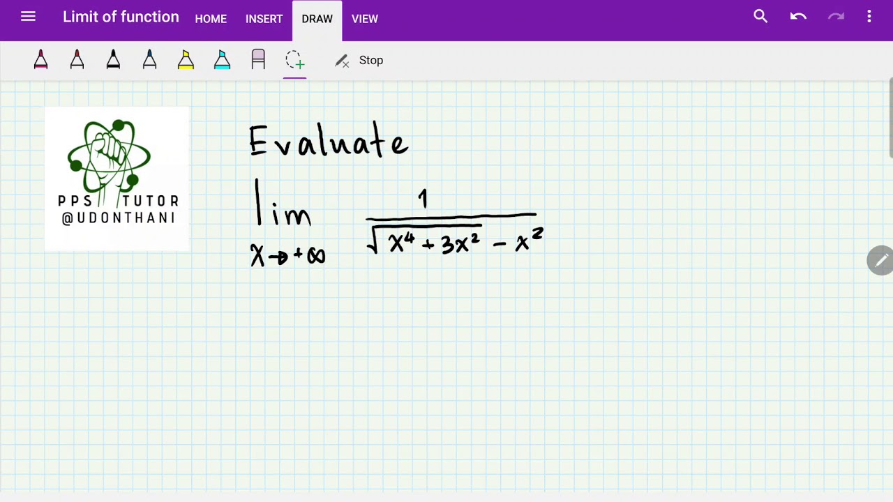 lim-x-to-infty-frac-1-sqrt-x-4-3x-2-x-2-youtube