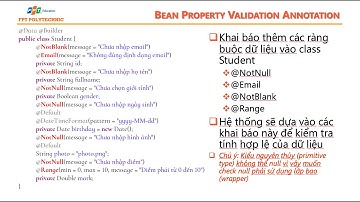 #SOF3022 Java 5. Data Binding - Data Validation