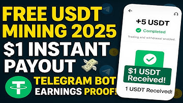 🔥 New Telegram USDT Mining Bot 2025 | Earn $1 Instantly to Wallet | Free Crypto Daily! 🚀