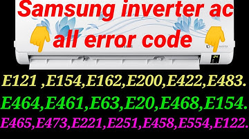samsung Inverter ac error code list|how to remove ac error code in samsung