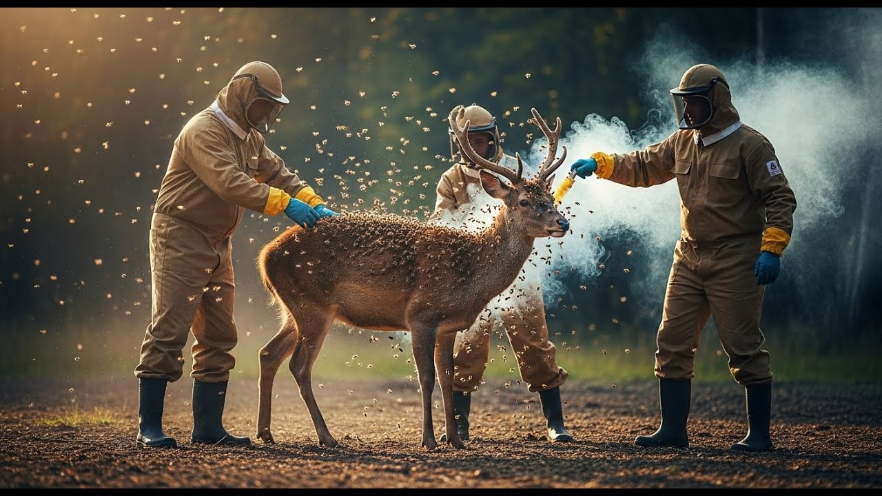 Terrified Deer Attacked by Thousands of Bees — Rangers’ Heroic Rescue ...