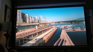 110" motorized homegear screen  projector test with benQ w1070