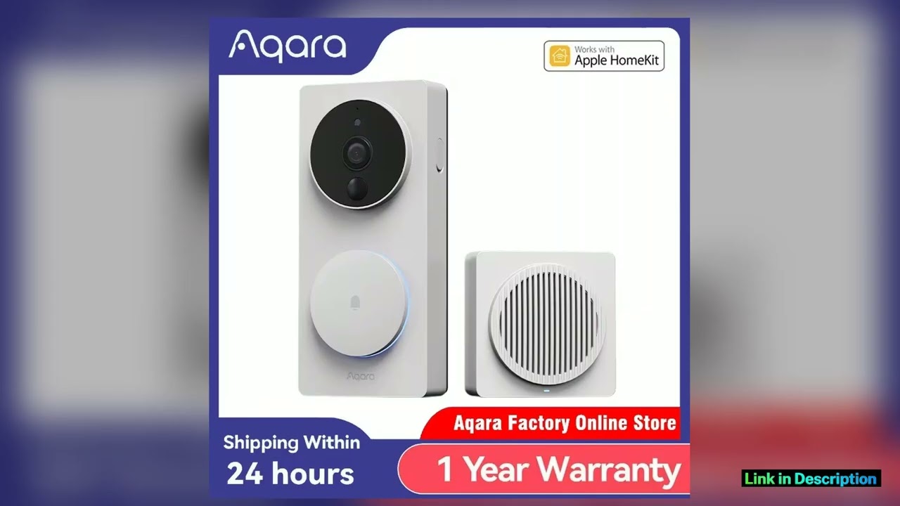 Aqara Smart Video Doorbell G4 1080P HD Pixels Visual Door Bell Smart Home Remote Control