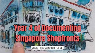 4 Years Documenting Singapore Shopfronts – Sketchbook Flip Through