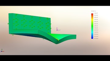 #CONCENTRATED POINT LOAD ACTING on a  L-SECTION-BEAM IN SOLIDWORKS SIMULATION