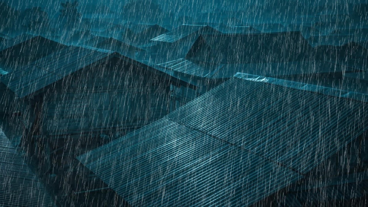 No Ads Rain Sounds for Sleeping – ASMR Endless Rain On Tin Roof for Deep Night Rest