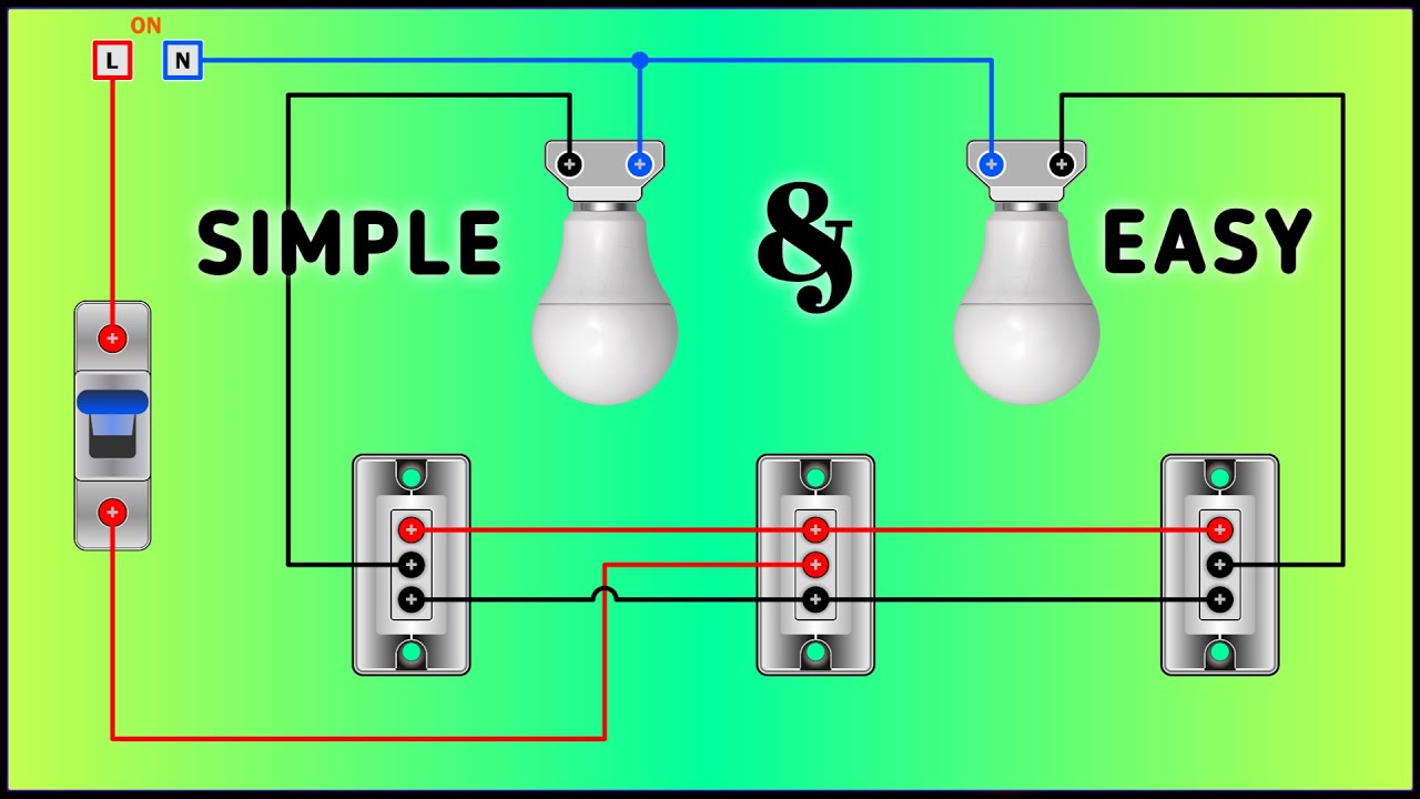 3 Switches to Control 2 Light Bulbs - YouTube