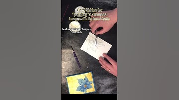 How to “paint” a Stamped image with Texture Paste #cardmaking #texturepaste #shorts