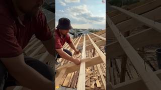 Old school trick to align roof battens #crazy #didyouknow #diy #youtube #amazing