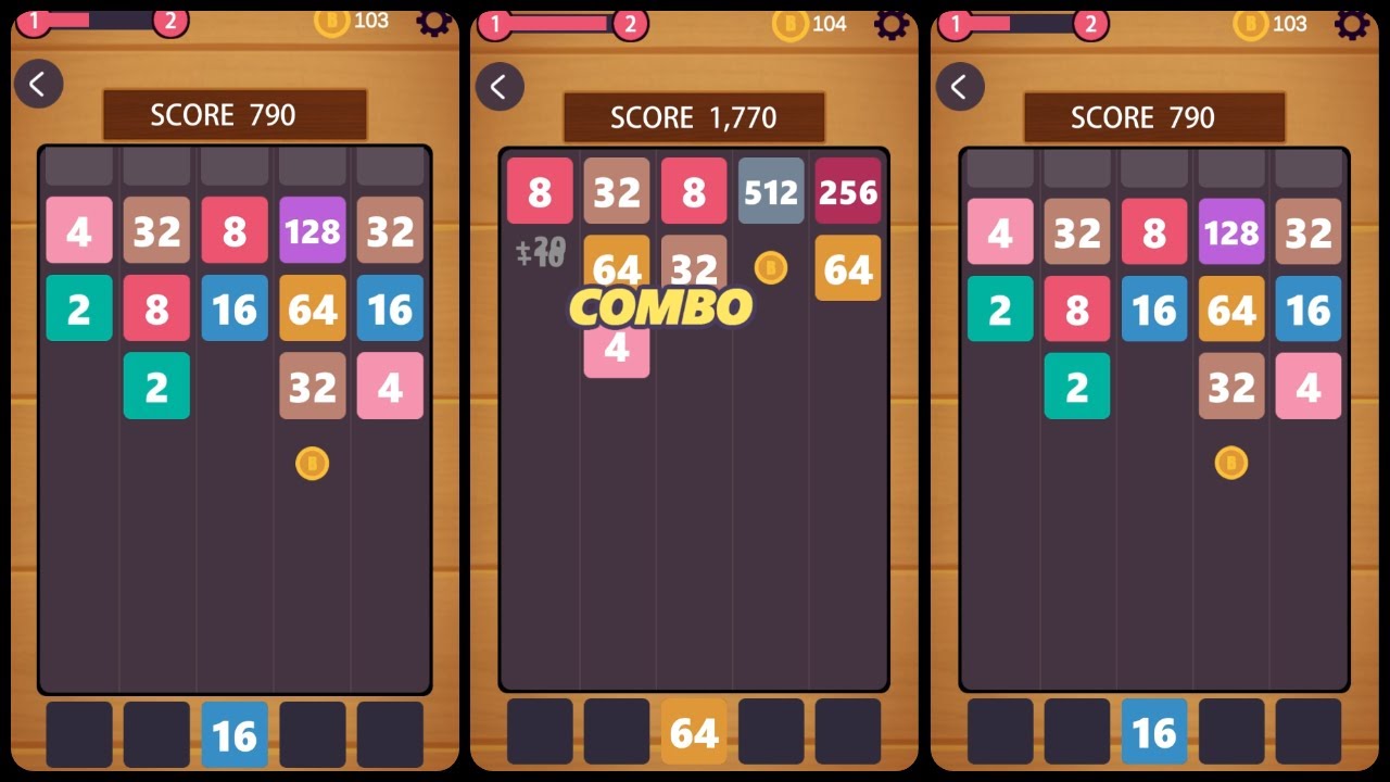 2048 Shoot & Merge Puzzle Mobile Game | Gameplay Android