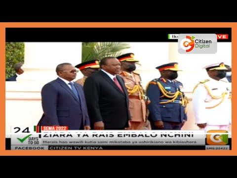 President Uhuru Kenyatta receives Guinea-Bissau President Umaro Sissoco Embalo who is in the country