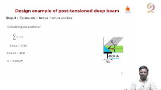 Design example of post-tensioned deep beam using strut-and-tie model