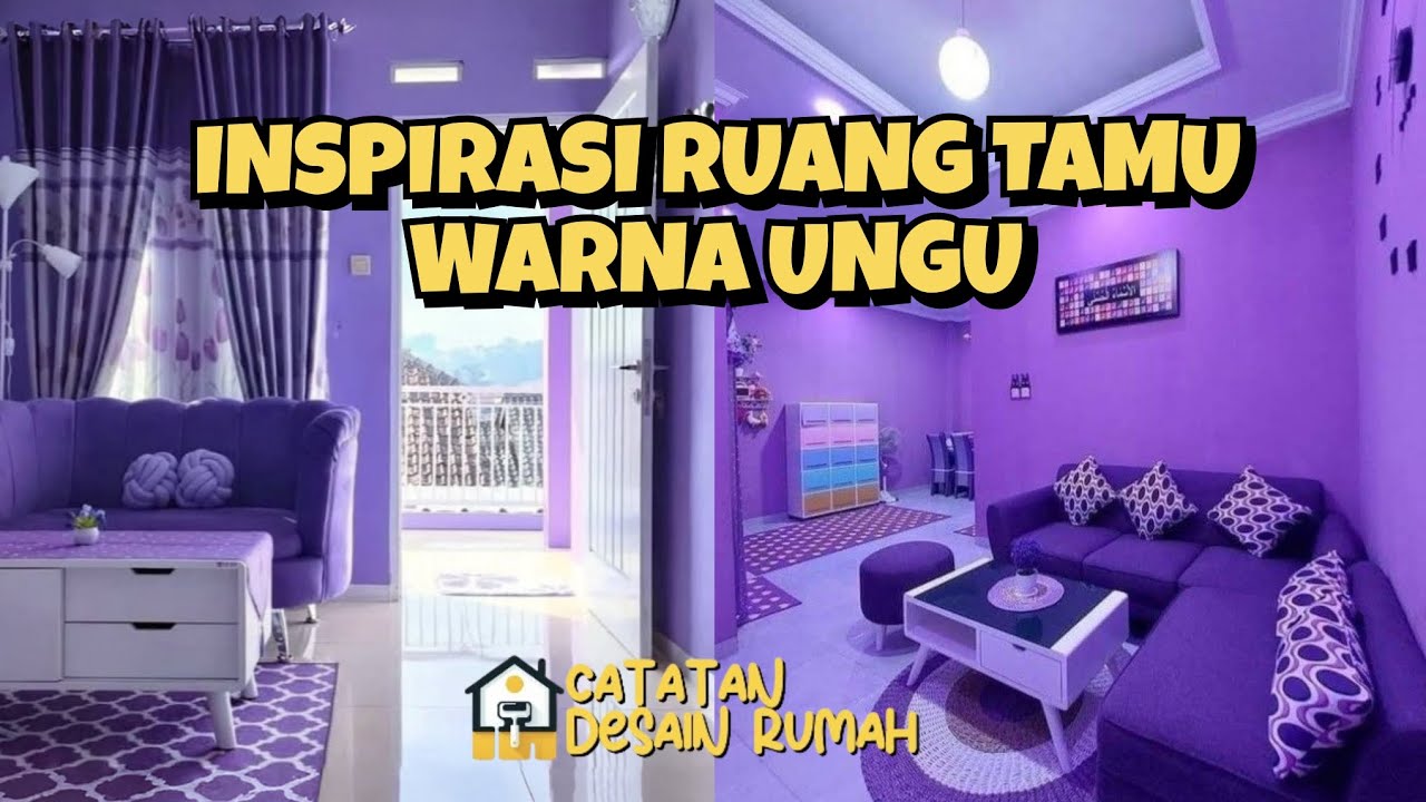 Inspirasi Ruang Tamu Ungu, Pilihan Warna yang Berkelas!