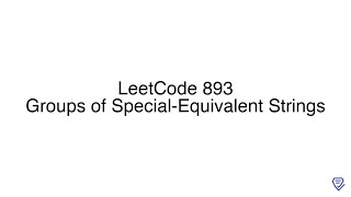 LeetCode 893: Groups of Special-Equivalent Strings