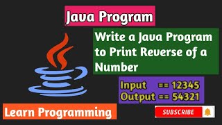 Write a Java Program to print Reverse of a Number