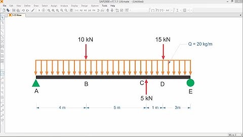 SAP 2000 - Analisa Struktur Batang Sederhana (Beban Merata dan Beban Terpusat)