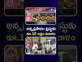 అన్నప్రసాదం ట్రస్టుకు రూ.10 లక్షల విరాళం | Donation | Anna Prasadam | 9Plus News
