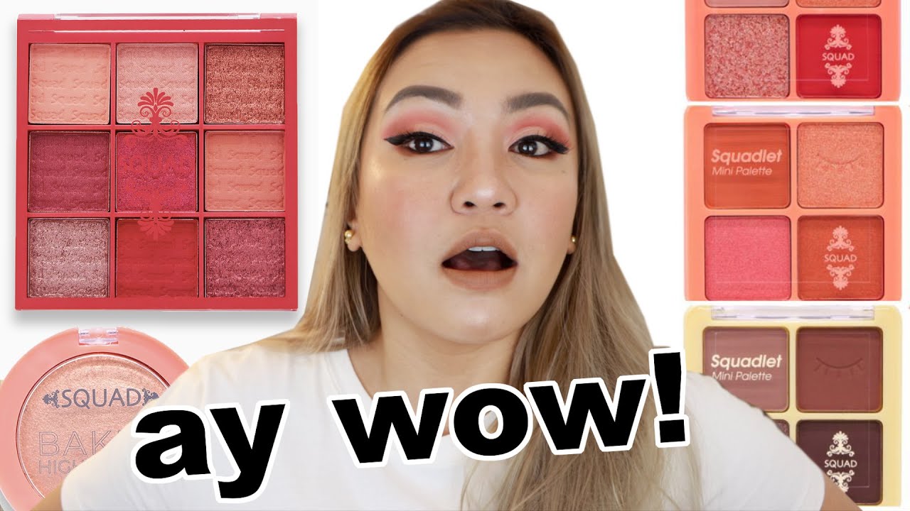 AS LOW AS 99 PESOS?! SQUAD COSMETICS EYESHADOW PALETTES TRY ON AND SWATCHES!!!