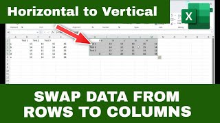 How to TRANSPOSE DATA from ROWS to COLUMNS in Excel (& Vice-Versa) | Transpose Formula