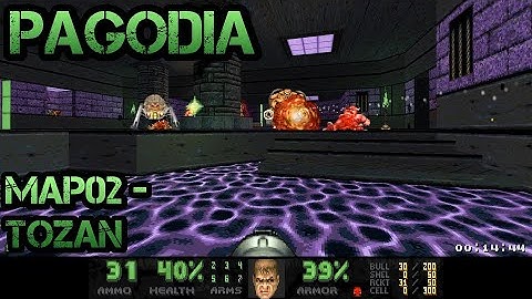 Doom 2: Pagodia - Map02 - Tozan by @T.Will﻿ - UV blind run - last vid til my face stops hurting