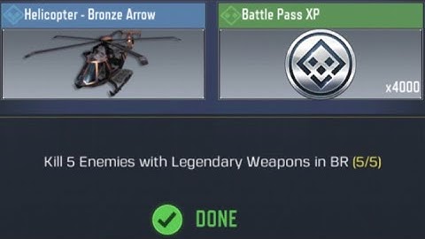 Call Of Duty Mobile Kill 5 Enemies with Legendary Weapons in BR Task Complete