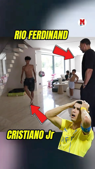 🚨 Cristiano Jr showing off his skills with Man U legend Rio Ferdinand 🔥 #soccer