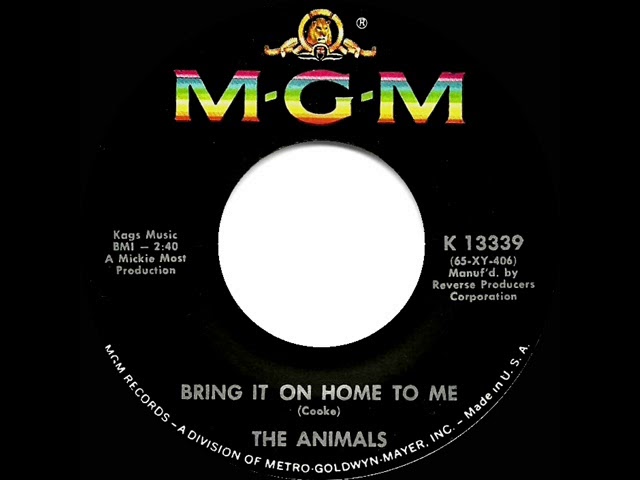 1965 HITS ARCHIVE: Bring It On Home To Me - Animals