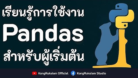 สอน Python & Pandas | สำหรับจัดการและวิเคราะห์ข้อมูล [FULL COURSE]