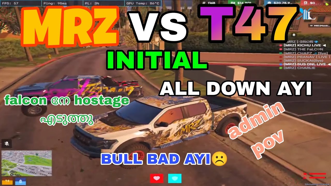 MRZ VS T47 INITIAL|full kona|falcon നേ hostage yeduthu|#mrz#t47#mrzshameer 