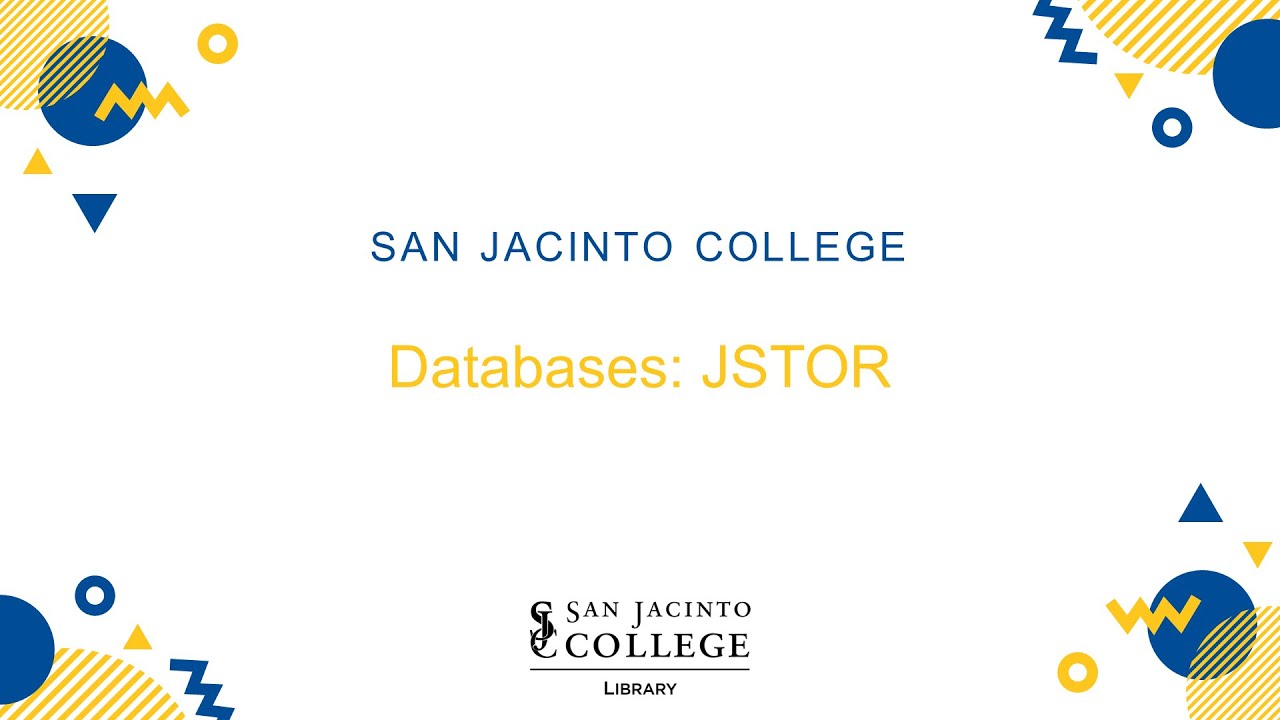 Databases: JSTOR